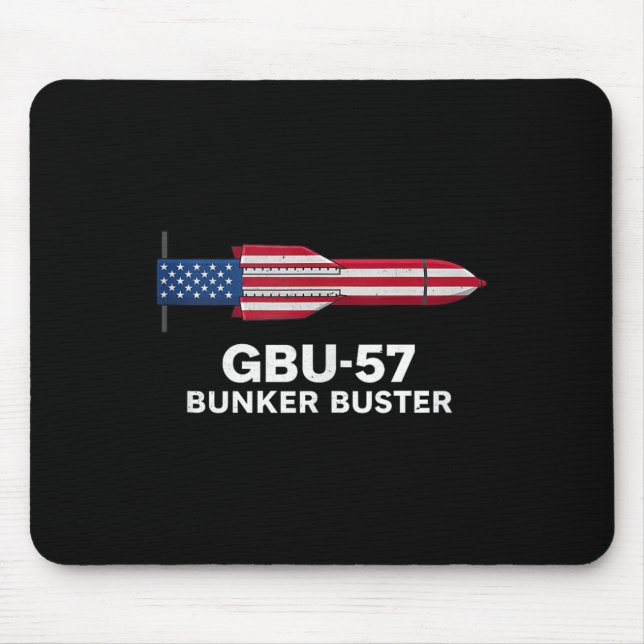 Gbu-57 Bunker Buster American Flag 4th Of July Tan Mouse Mat (Front)