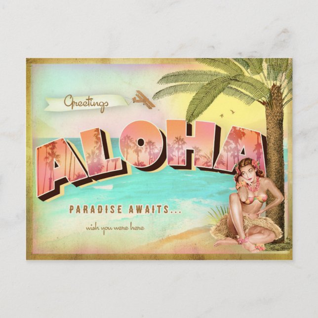 GC ALOHA TROPICAL POSTCARD (Front)