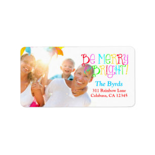 GC Be Merry & Bright Christmas Label