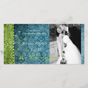 GC Bejeweled Turquoise & Green Thank You Card