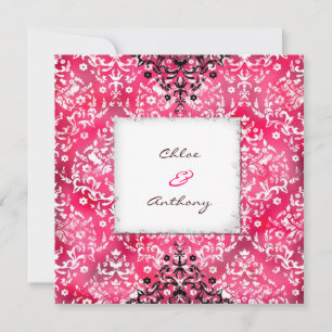 GC Chloe Vintage Damask Delicious Pink Invitation