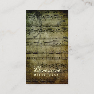 GC Eloquent Grunge Music Business Card