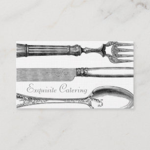 GC Exquisite Table Setting Linen Paper Business Card