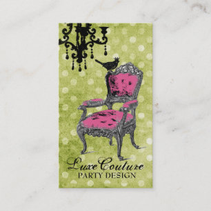 GC Fabulously French Lime Dots Business Card