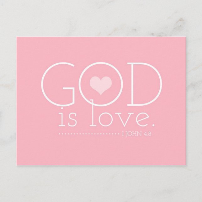 GC God is Love Valentine Holiday Postcard (Front)