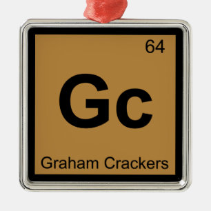 Gc - Graham Crackers Chemistry Periodic Table Metal Tree Decoration
