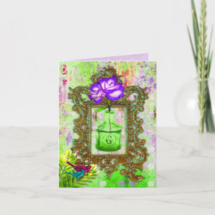 GC   Greenhouse Chic Lime Purple Card