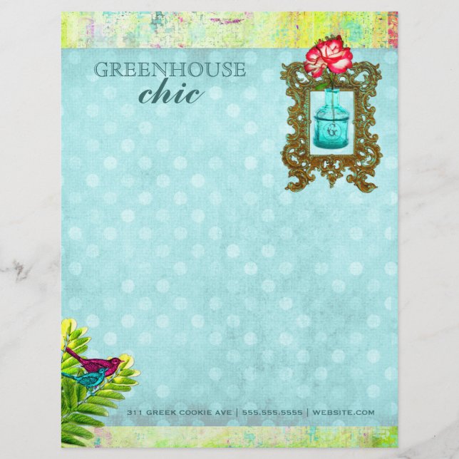 GC | Greenhouse Chic Personalised Letterhead (Front)