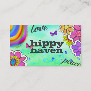 GC   Hippy Tie Dye Blue Business Card