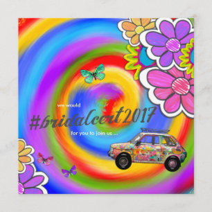GC Hippy Tie Dye Invite Bridal Cert