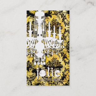 GC Jolie Chandelier Bee Damask Business Card