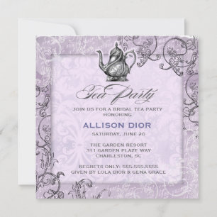 GC Lavender Tea Party Vintage Invitation