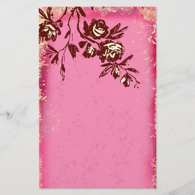 GC | Lemon Cream Rose Stationery (Front)
