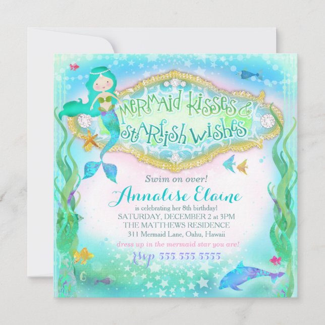 GC Magical Mermaid Invitation (Front)