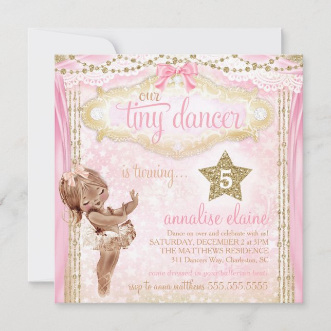GC Magical Vintage Tiny Dancer African American Invitation (Front)