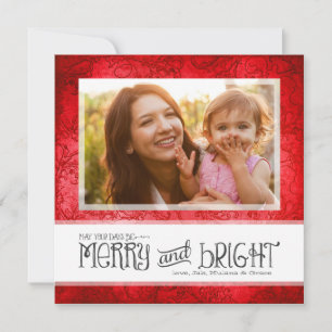 GC May Your Days Be Merry & Bright Red Holiday Card