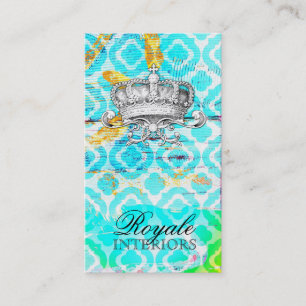 GC Modern Colourful Clover Crown Business Card