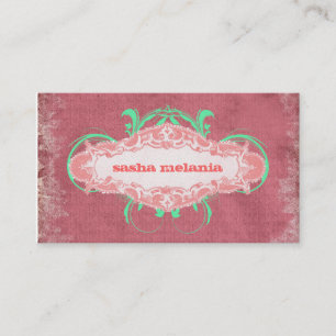 GC Modishly Melon "Aged" Pearl Paper Business Card
