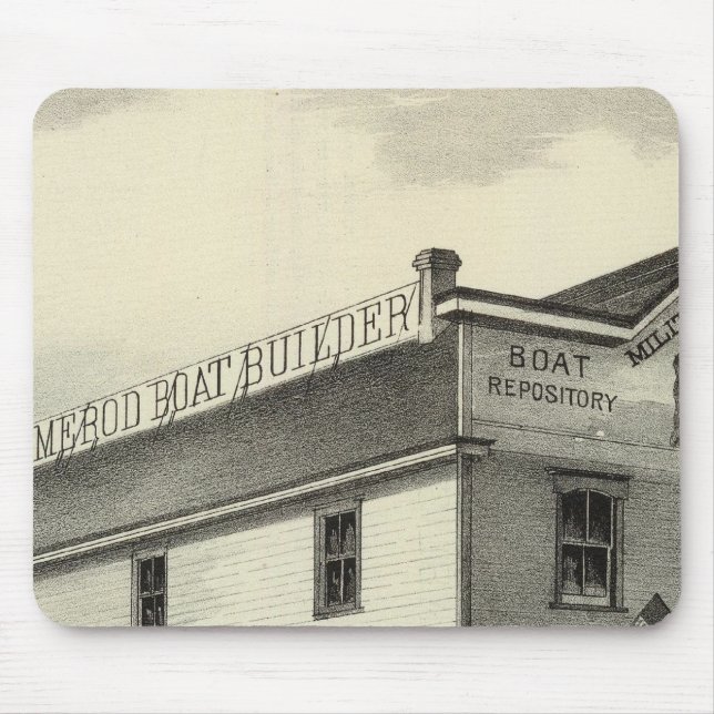 GC Ormerod, the Boat Builder, Asbury Park, NJ Mouse Mat (Front)
