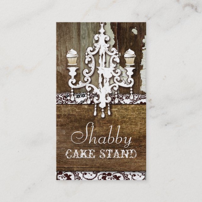 GC Shabby Cake Stand Chandelier Business Card (Front)