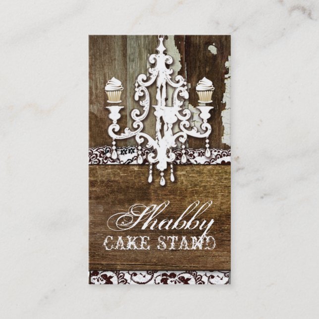 GC Shabby Cake Stand Chandelier Business Card (Front)