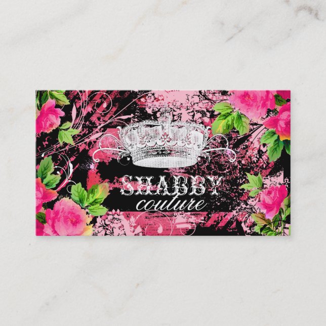 GC Shabby Wild Garden Tiara Business Card (Front)