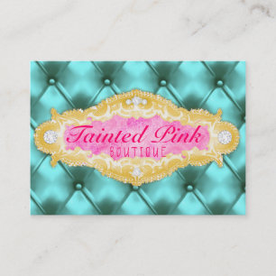 GC Tainted Pink & Aqua Tuft Business Card