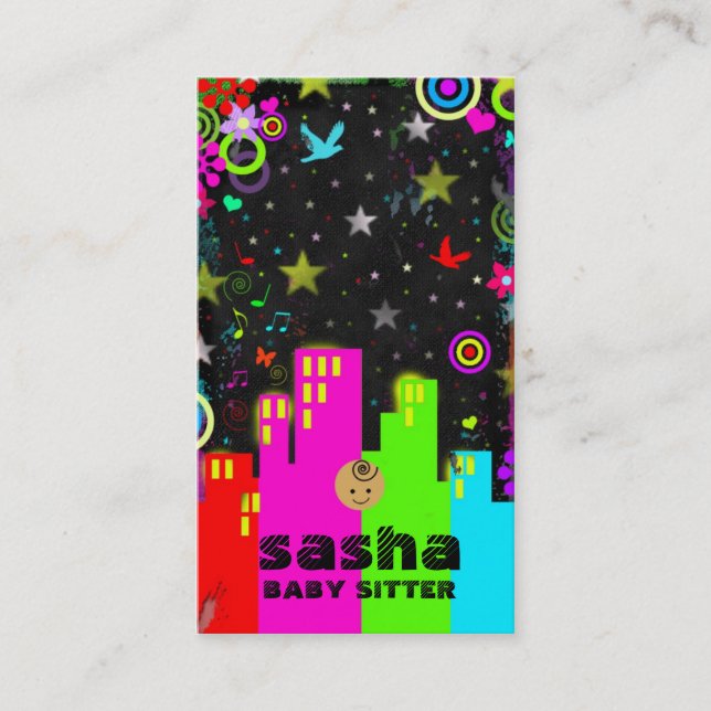 GC | Teen Entreprenuer Series - BABY SITTER Business Card (Front)