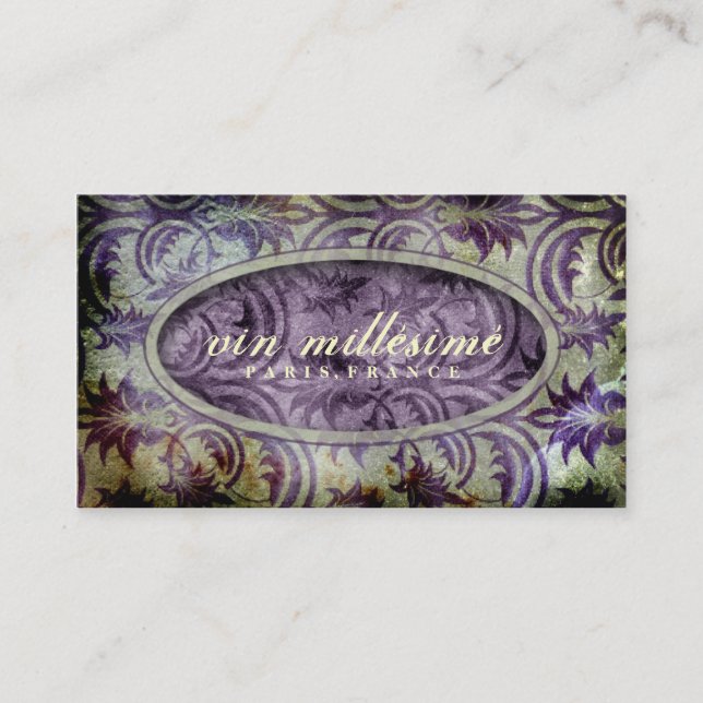 GC | Vin Millésimé | Purple Business Card (Front)