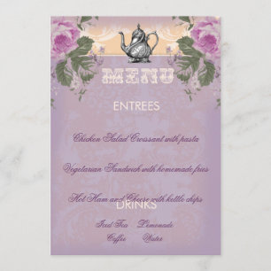 GC Vintage Bridal Shower Tea Party Menu