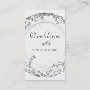 GC Vintage China Divine Silverware 2 Business Card