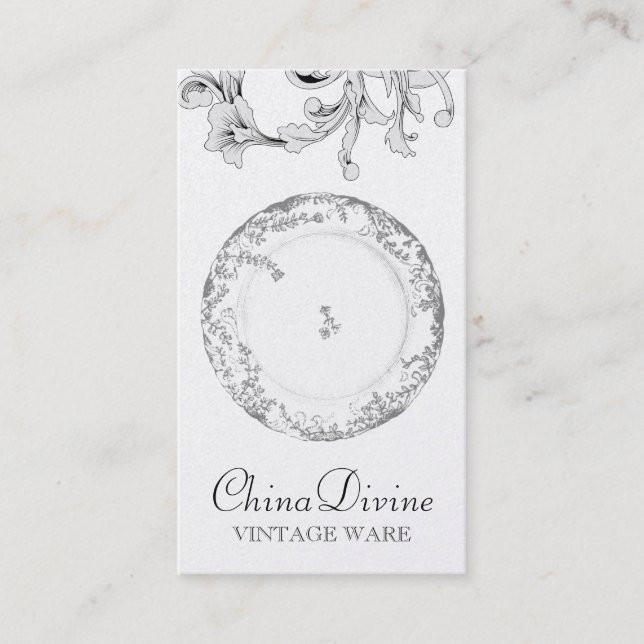 GC Vintage China Divine Silverware Business Card (Front)
