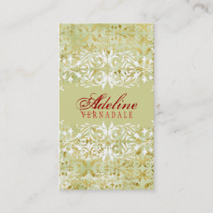 GC   Vintage Melon Gold & Red Business Card