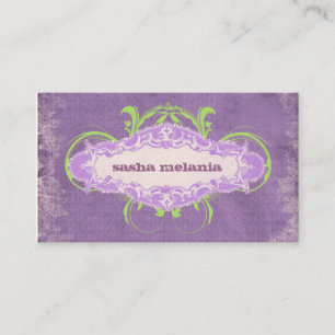 GC   Vivaciously Violet "Aged" Business Card