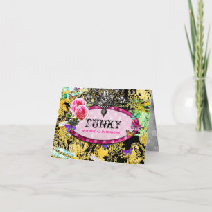 GC   Whimsical Vintage Pink Bee Card