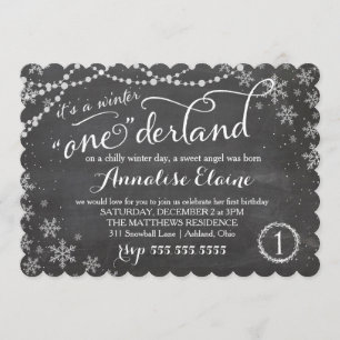 GC Winter ONEderland Birthday Invitation