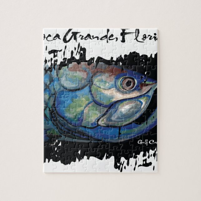 GCG Boca Grande Blue Tarpon Head Jigsaw Puzzle (Vertical)