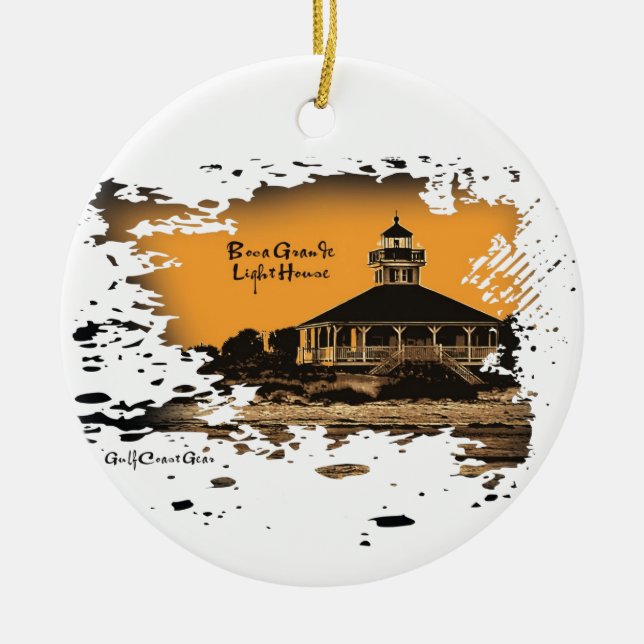 GCG Boca Lighthouse Ceramic Tree Decoration (Front)