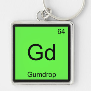 Gd - Gumdrop Funny Chemistry Element Symbol Tee Key Ring