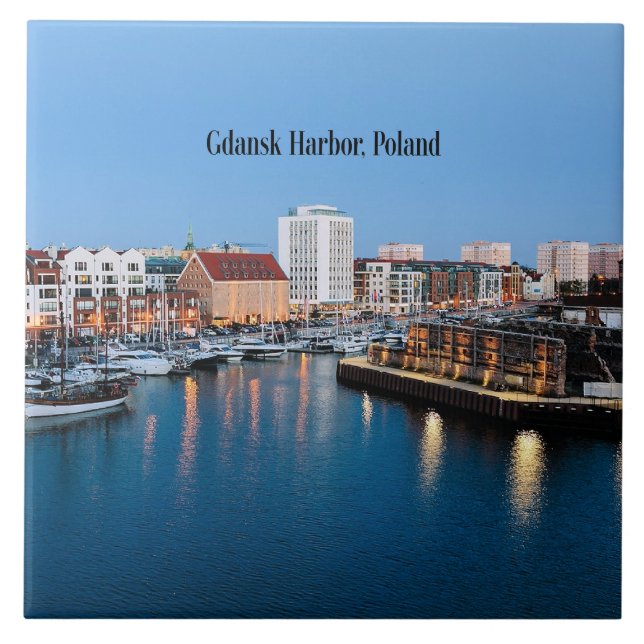 Gdansk Harbour, Poland Tile (Front)