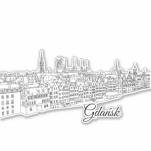 Gdansk, Poland travel illustration