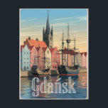 Gdansk Poland vintage  Postcard<br><div class="desc">Step into the historic charm of Gdańsk, Poland, with this vintage-style postcard. Featuring the city’s stunning mediaeval architecture, colourful buildings along the Motława River, and vibrant cultural atmosphere, this design captures the essence of one of Poland’s most beautiful cities. Perfect for collectors, travelers, or as a thoughtful gift, this postcard...</div>