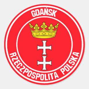 Gdańsk Round Emblem Classic Round Sticker