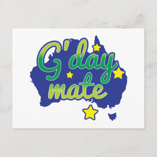 G'DAY Mate Australian Greeting hello Postcard