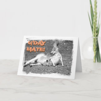 G'DAY MATE Australian Kangaroo Greeting Card