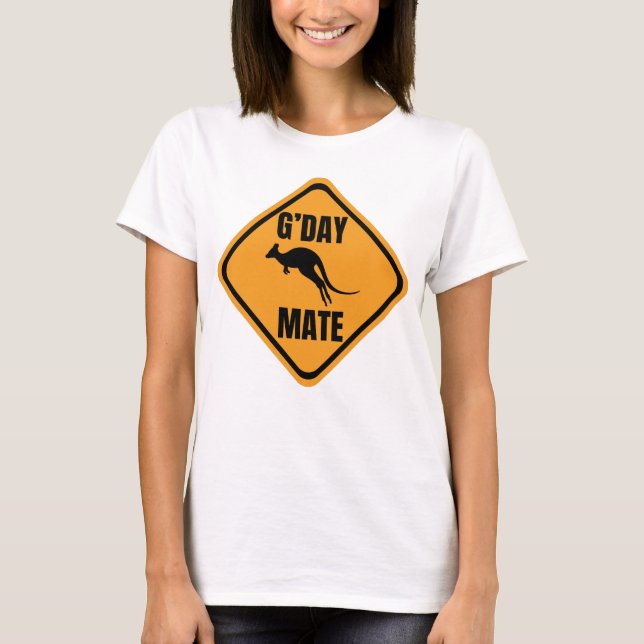 G'Day Mate - Australian Kangaroo  T-Shirt (Front)