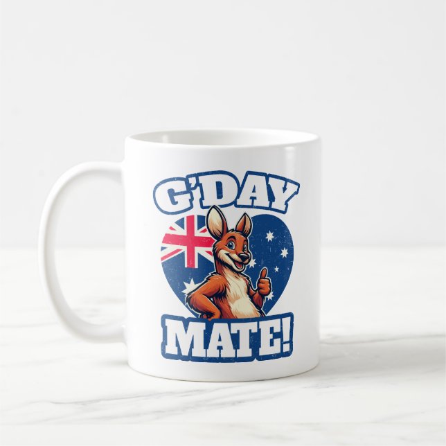 G'day Mate Australian Slang Coffee Mug (Left)