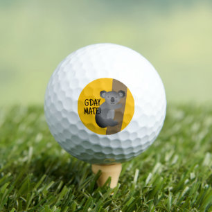 G'day Mate cute Australian koala bear custom Golf Balls