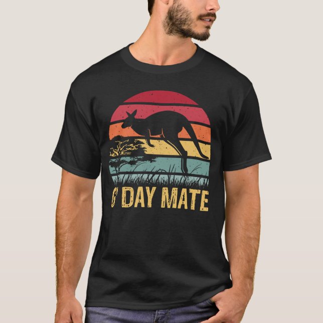 G'Day Mate Kangaroo Aussie Australia Roo GDay Mate T-Shirt (Front)