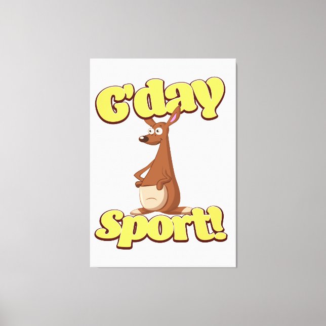 G'day Sport Canvas Print (Front)